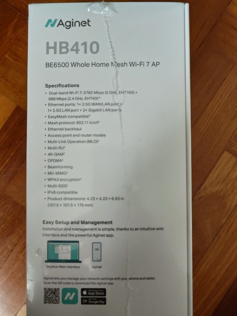 TP-Link Aginet HB410 BE6500 Whole Home Mesh Wi-Fi 7 AP, Computers ...
