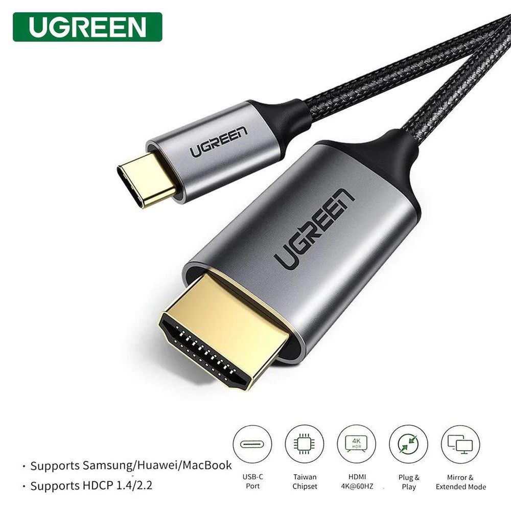 UGREEN USB-C To HDMI Cable 1.5M (Gray Black) (Category: Chargers & Cables) located in Makati City. Submitted by jc.cuerdo (Listing ID 1411772572, Image 2). Description: UGREEN USB-C To HDMI Cable 1.5M (Gray Black) This ugreen USB-C to HDMI cable is a convenient solution for connecting your USB-C device directly to your HDMI monitor, projector, or TV • Use the USB Type C HDMI cable cord to position your devices anywhere in your workspace as needed