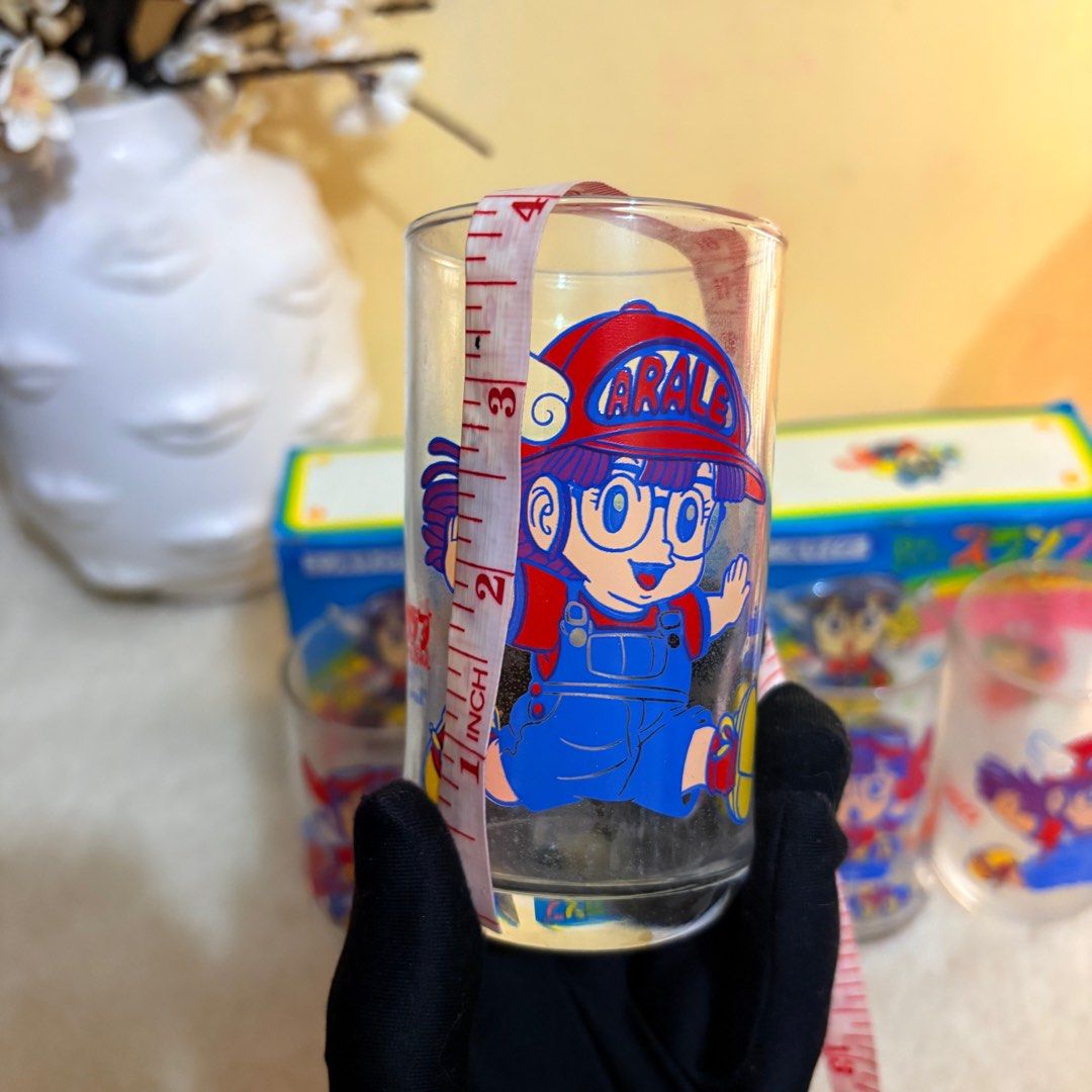 vintage Dr. Slump Arale-chan glass set bundle (Category: Vintage Collectibles) located in Binangonan. Submitted by makoleksyon (Listing ID 1411769575, Image 3). Description: Both brand new condition Like new With boxs Rare originally a promotional gift with Mitsuya Cider. Bought in Japan.