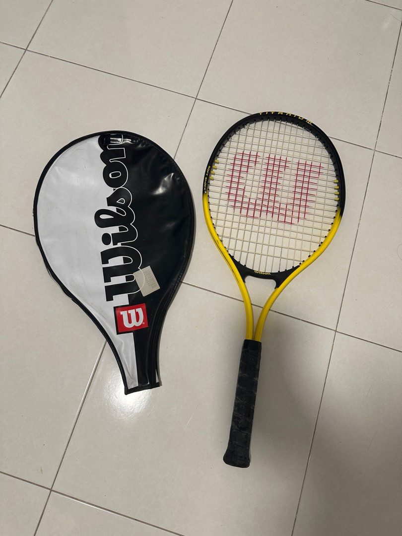Wilson Titanium Tennis Racket, Sports Equipment, Sports & Games, Racket ...