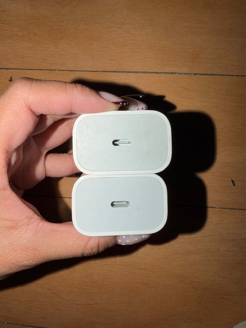 Apple 20W USB-C Power Adapters (Category: Chargers & Cables) located in Manila. Submitted by portraitsoftracy (Listing ID 1411948936, Image 2). Description: - original apple adapters (20W, USB-C) - 1,800 for both - 1,000 for one - both working, no issues - rfs: extras! - tags: Original Apple Adapter, 20W USB-C Adapter, iPhone Adapter .