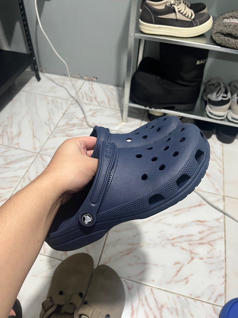 CLOGS BIRKENSTOCK & CROCS (ALL AUTHENTIC) (Category: Slippers & Slides) located in Las Pinas. Submitted by geardedteenagers (Listing ID 1411951911, Image 3). Description: Birks with box 2.5k slightly nego Birks and crocs navy blue well used SOLD black crocs worn once 1.5k Slightly nego feel free to dm for more detailed pics.