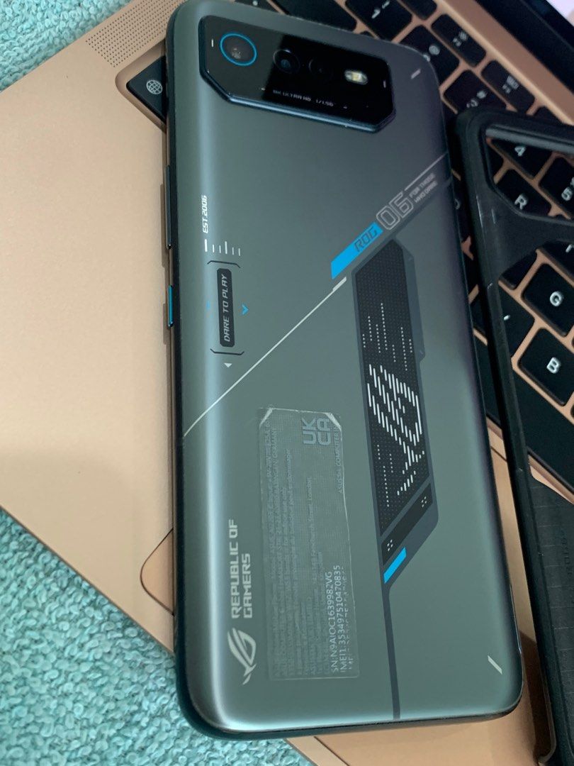 Asus ROG 6D 256GB 16gb ram (Category: Asus) located in San Juan City. Submitted by ph_gadgets_hub (Listing ID 1411849255, Image 2). Description: •Asus ROG Phone 6D •16gb ram •256gb rom •Global variant •Factory unlock •Original LCD dipa napabuksan •Original Battery dipa napalitan or boosted •All parts are Original, dipa na repair, no issue ₱19,500 Inclusion :📦 * Unit Asus ROG * type c to type c cable * 30W Power Adapter Fast Charger pass sa mga s