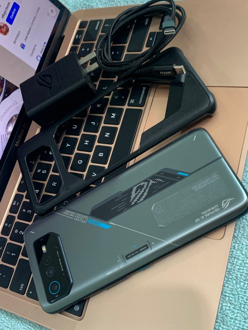 Asus ROG 6D 256GB 16gb ram (Category: Asus) located in San Juan City. Submitted by ph_gadgets_hub (Listing ID 1411849255, Image 1). Description: •Asus ROG Phone 6D •16gb ram •256gb rom •Global variant •Factory unlock •Original LCD dipa napabuksan •Original Battery dipa napalitan or boosted •All parts are Original, dipa na repair, no issue ₱19,500 Inclusion :📦 * Unit Asus ROG * type c to type c cable * 30W Power Adapter Fast Charger pass sa mga s