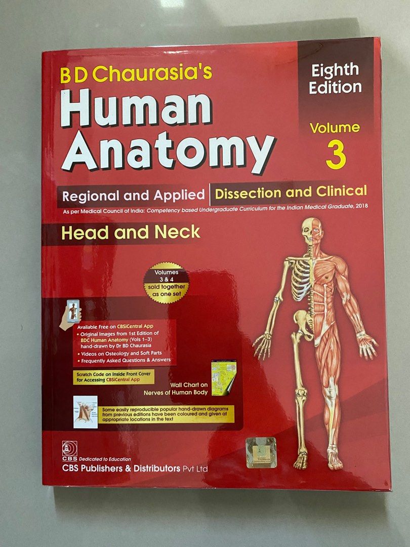 BD Chaurasia Human Anatomy Vol 3 (Category: Textbooks) located in Cebu City. Submitted by geez_md (Listing ID 1411811708, Image 1). Description: Good for PLE review.