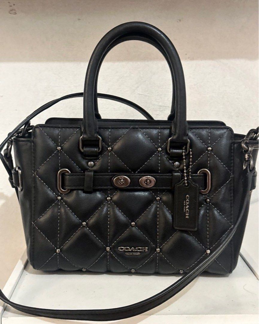 Coach Mini Blake Black Quilted Satchel Handbag (Category: Luxury Bags & Wallets) located in Caloocan City. Submitted by curatedbyjohna (Listing ID 1411863590, Image 2). Description: No issue. Just minimal signs of usage Very good used condition .