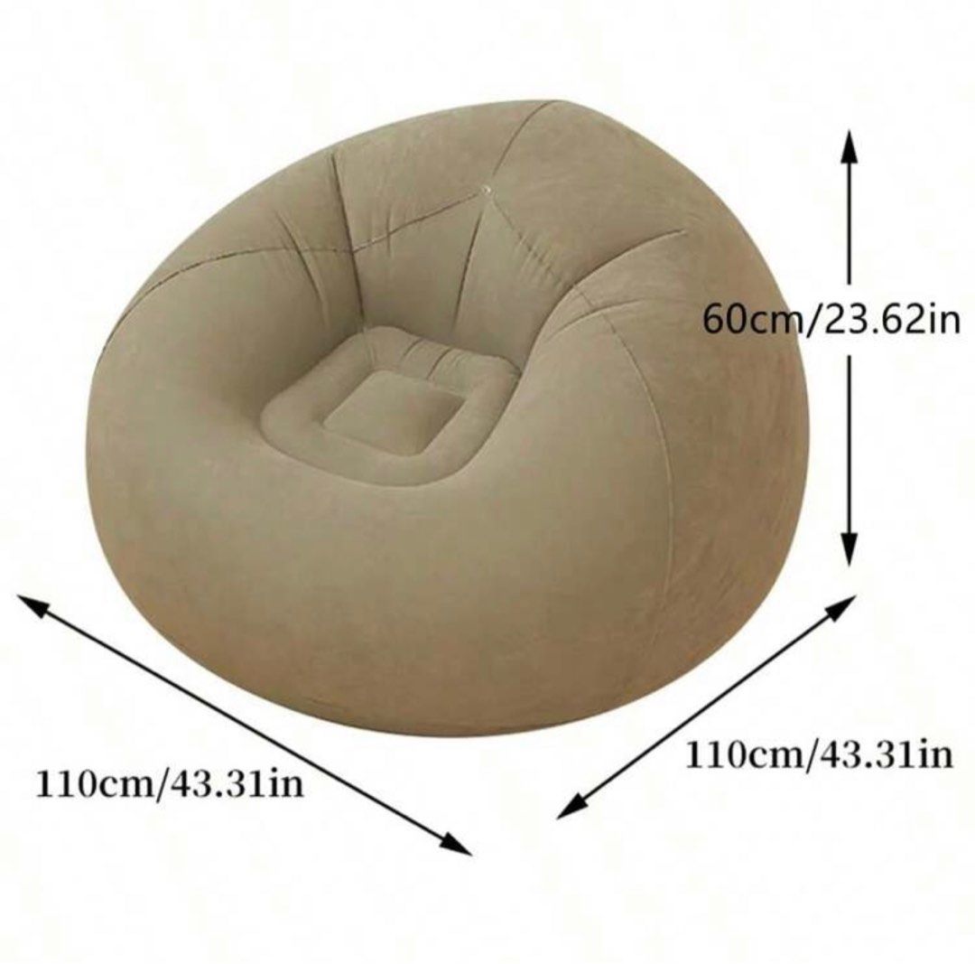 Inflatable Lounge Chair - Comfortable and Durable Couch (Category: Chairs) located in San Juan, La Union. Submitted by nicaaas (Listing ID 1411924755, Image 3). Description: - like new - no issues - Inflatable lounge chair for ultimate relaxation. - Soft and comfortable design. - Thickened bottom for added support. - Quick and easy inflation/deflation. - Dimensions: 110cm x 110cm x 60cm. - Stylish and convenient for indoor or outdoor use..
