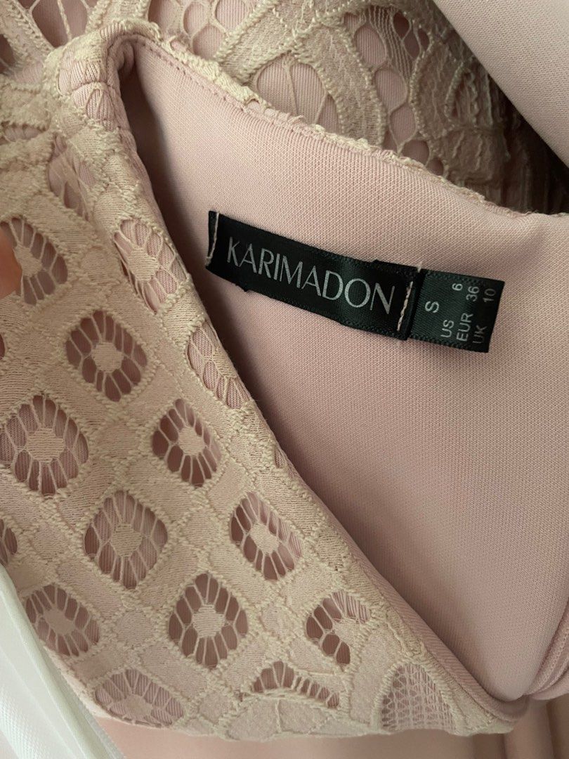 Karimadon Lace Dress - Size S (Category: Dresses) located in Paranaque City. Submitted by itschrissey (Listing ID 1411867722, Image 2). Description: - Karimadon gown - Soft shade of pink, with lace overlay - Size S (UK 10, EUR 36) - Ideal for special occasions - Flattering silhouette - Made with quality materials - New / Unused (didn’t fit me at the time of event).