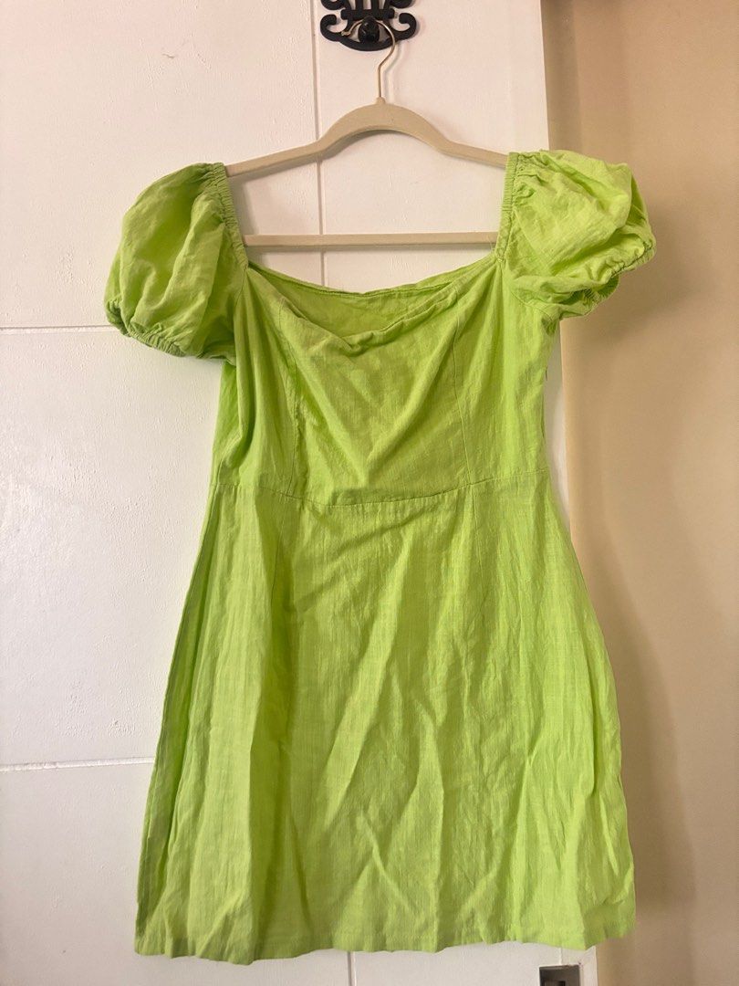Green Linen Dress (Category: Dresses) located in Manila. Submitted by clothesoft (Listing ID 1411812589, Image 1). Description: Custom dress. Same vibe as wear laya!.