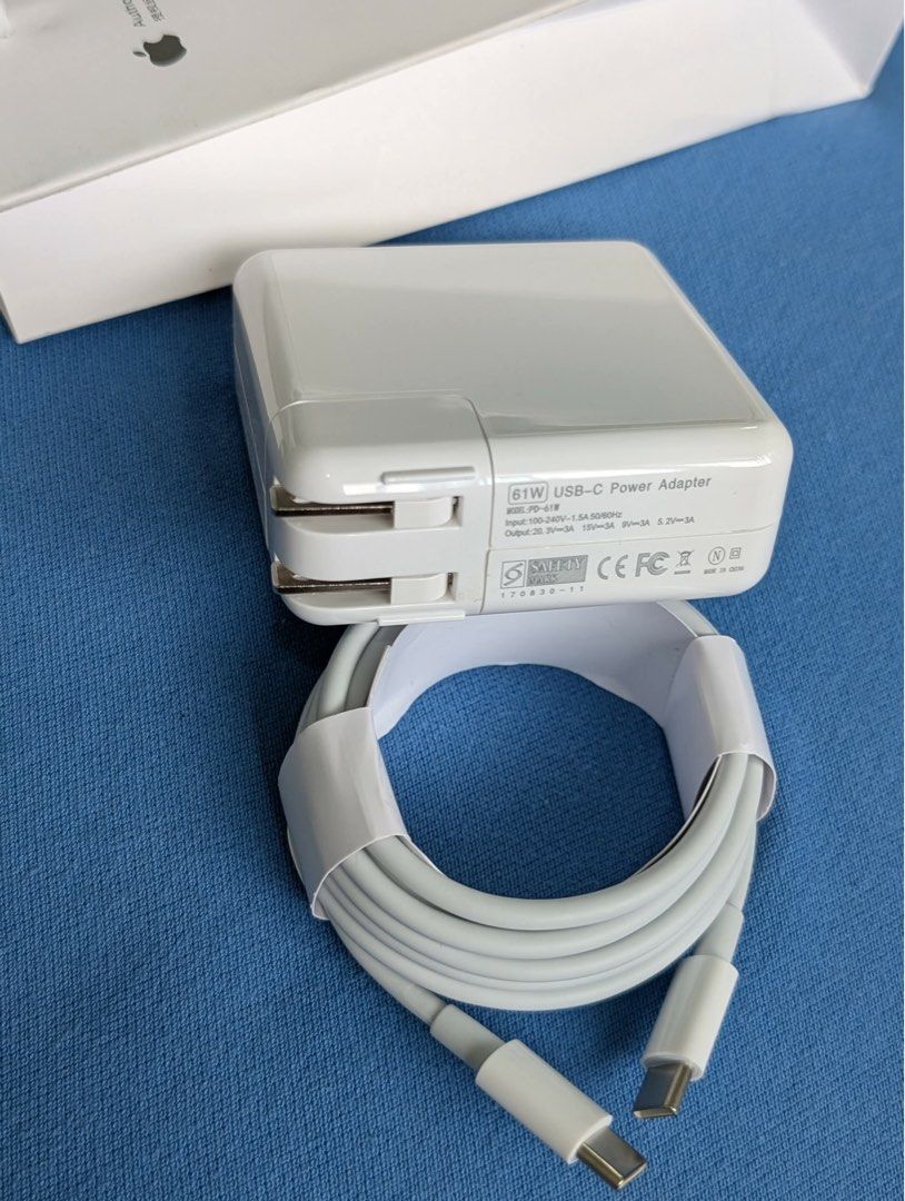 MacBook Type C 61W Charger (Category: Chargers & Cables) located in San Juan City. Submitted by ph_gadgets_hub (Listing ID 1411900956, Image 1). Description: 💯% MacBook 61W Type C Charger😍 💯% Data sync supported 💯% MFI Certified 💯% Brand new WE ARE STILL ON SALE ❗️ SALE❗️SET ₱1,500 61W Power MacBook Adapter with USB-C to C Cable (2m) Brand New ₱1,300 61W Power Adapter only ₱700 USB-C To C 2m Cable only Inclusions: 61W USB-C Power MacBook Ada