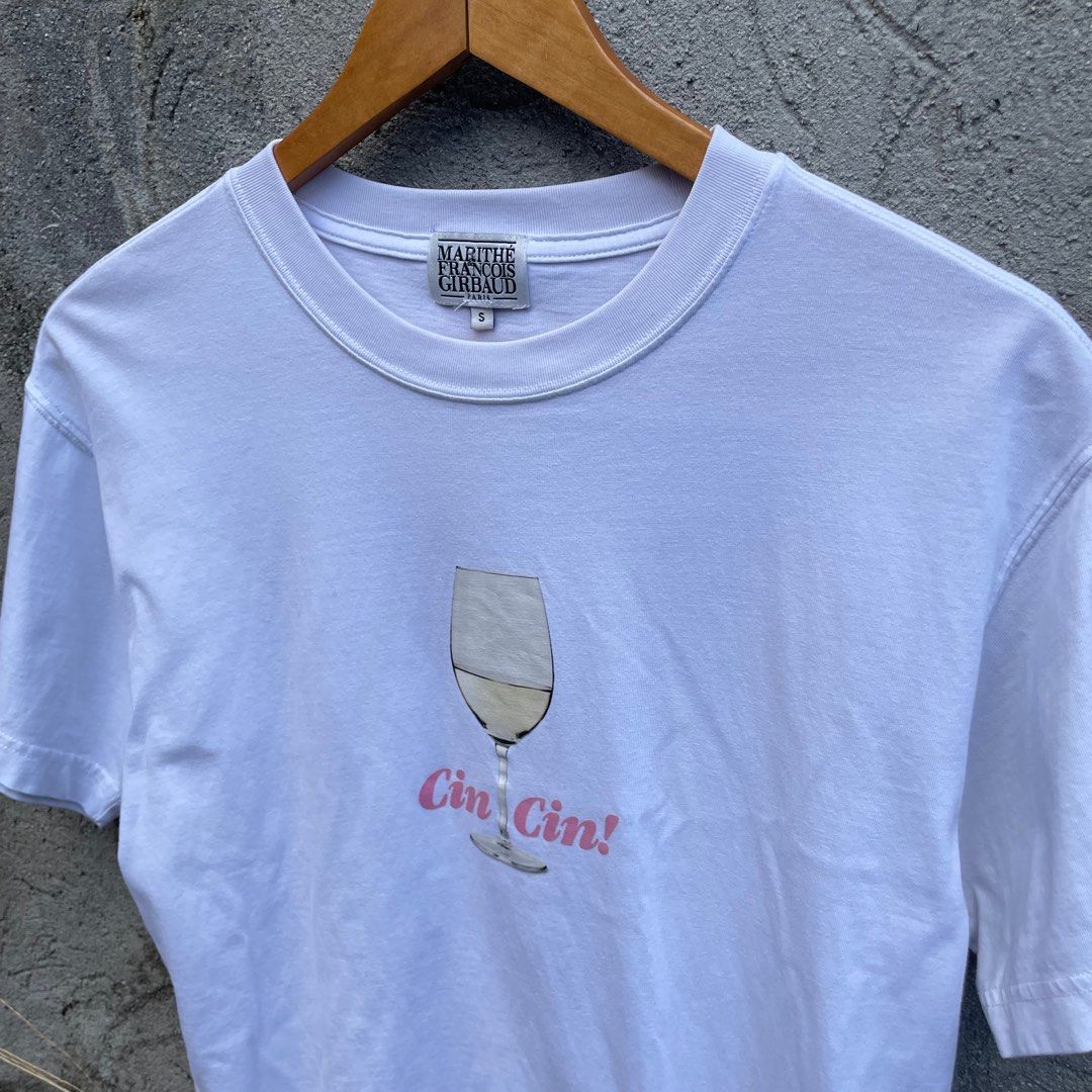 Marithe francois Girbaud shirt (Category: Luxury Apparel) located in Tarlac. Submitted by thrift2tarlac (Listing ID 1411927121, Image 2). Description: CIN CIN means CHEERS Very good condition Fresh from hongkong box Authentic / Legit 💯 Size on tag: S No issue Width: Length: Disclaimer: Color may vary due to lighting‼️ J&T courier 🚚 📍Tarlac City.