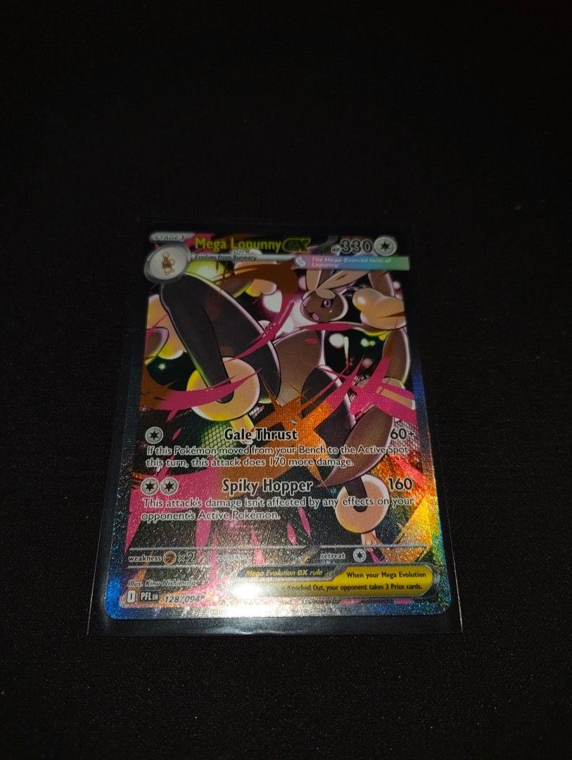 Mega Lopunny EX Trading Card (Category: Raw Singles) located in Pasig City. Submitted by declutter890 (Listing ID 1411887468, Image 2). Description: Mega Lopunny EX card Phantasmal Flames.