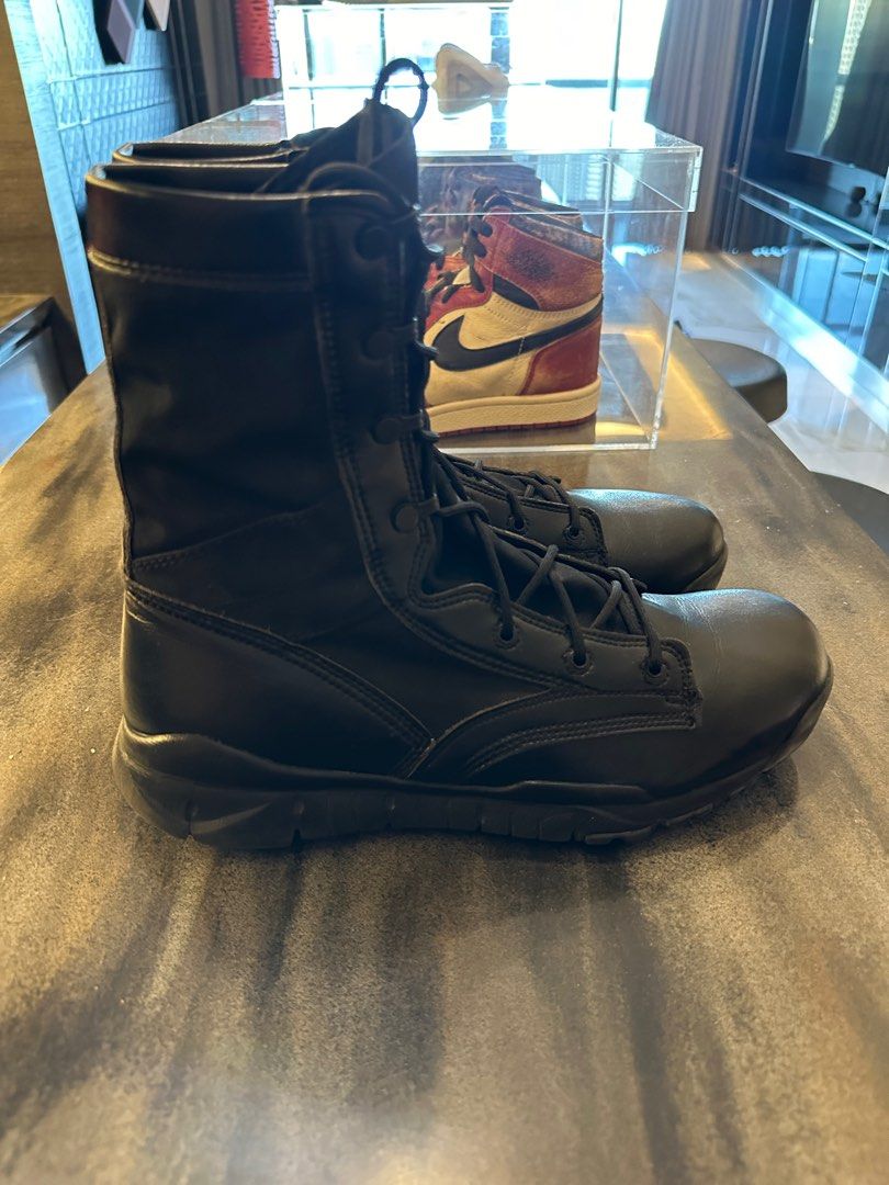 Nike SFB V1 Military Boots (Category: Boots) located in Quezon City. Submitted by raremanila (Listing ID 1411937402, Image 2). Description: - Black combat boots - Lace-up design - Light weight - wooden shoe trees +3000 php.