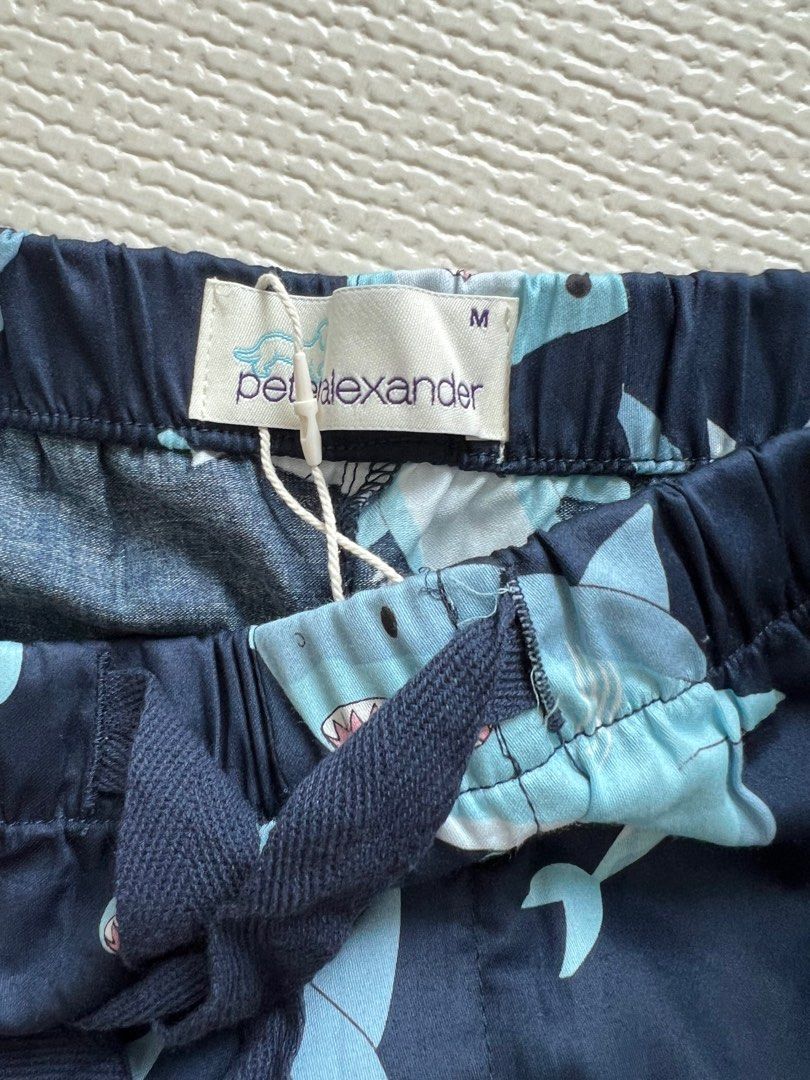 Peter Alexander Shark Print Pyjama Shorts - Size M (Category: New Undergarments & Loungewear) located in Singapore. Submitted by forever_yong (Listing ID 1411891136, Image 2). Description: - Brand new Peter Alexander pyjama shorts - Fun shark print - Designed in Australia - Comfortable material - Drawstring waist for adjustable fit - Perfect for a cozy night's sleep.