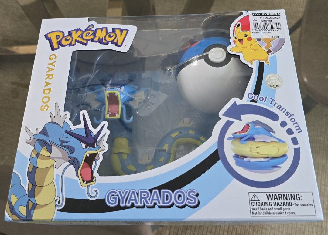 Pokemon Gyarados Cool Transform Action Figure (Category: Figurines & Statues) located in Pasig City. Submitted by acerrace (Listing ID 1411793962, Image 1). Description: hi! selling this pokemon toy in sealed condition. This retails for around 900 RFS: my son got 2 of these. - Pokemon Gyarados Cool Transform figure - Transforms between Gyarados and ball modes - Features original, sealed packaging - Packaging illustrates transformation process - C