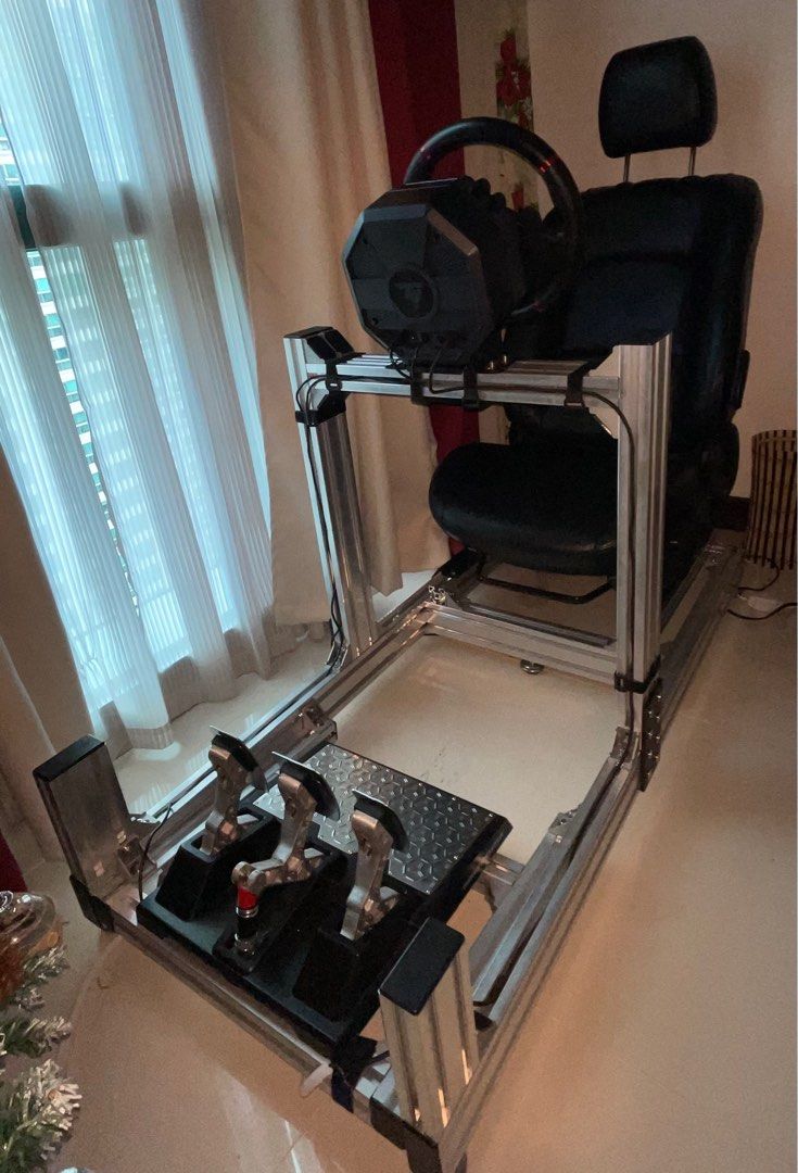 Premium Sim Racing Cockpit – T598 + T-LCM – Full Aluminum Rig, Video ...