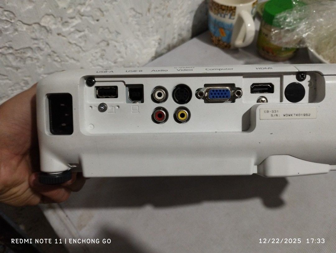 Projector Epson EB-S31 (Category: Projectors) located in Manila. Submitted by projector_seller (Listing ID 1411876759, Image 3). Description: EPSON EB-S31 3,200 lumens 📌SPECS: • Projection System: 3LCD, 3-chip technology • Native Resolution: 800 x 600 (SVGA) • Color Brightness: 3,200 lumens • White Brightness: 3,200 lumens • Resolution, Projectors Facets: SVGA • Aspect Ratio: 4:3 • Contrast Ratio, Projectors Facets: 15,000:1 • Brightness Range L
