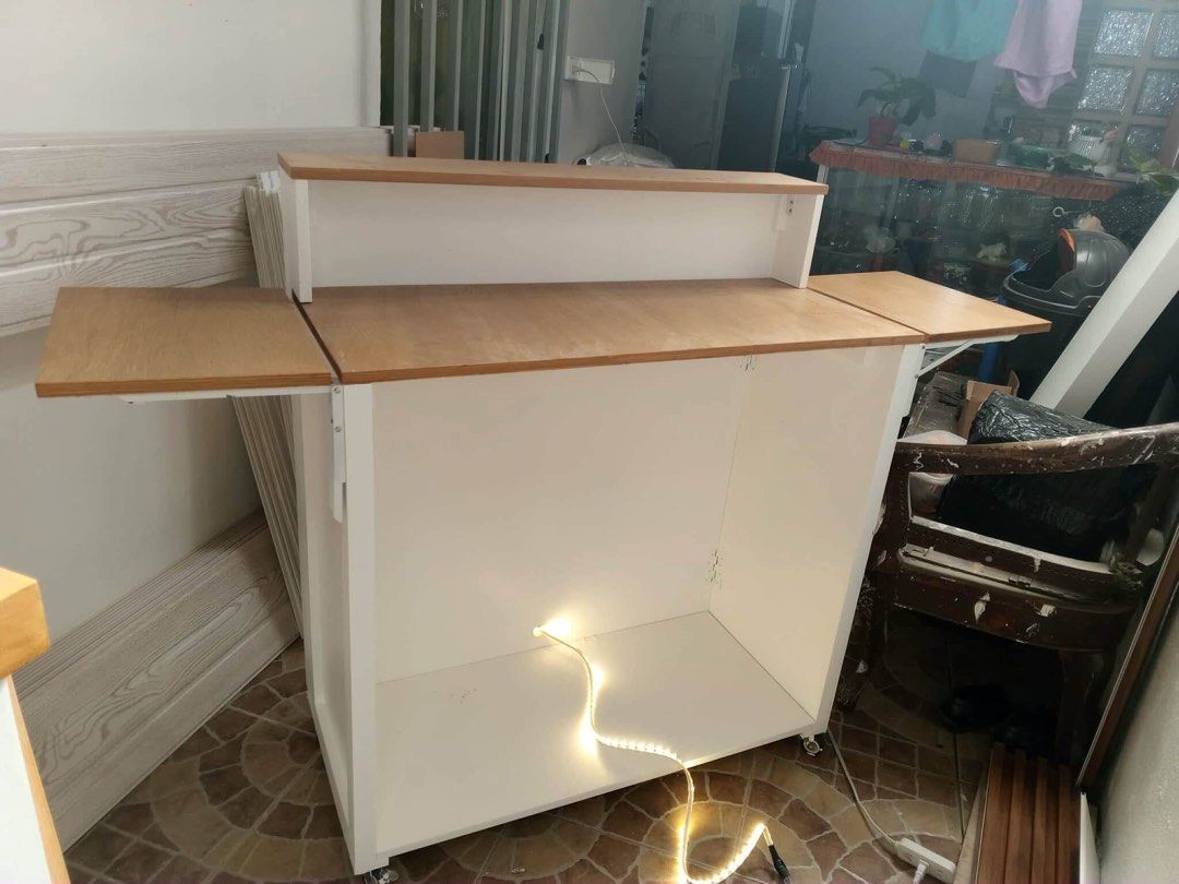 RENTAL Foldable Cart/Bar with LED Lights (Category: Coffee & Tea Tableware) located in Manila. Submitted by mariedln (Listing ID 1411935511, Image 2). Description: Cart Rental ₱1500.00 for 24hours Perfect for your type of event! Kindly dm us here or in IG @_boundcafe.