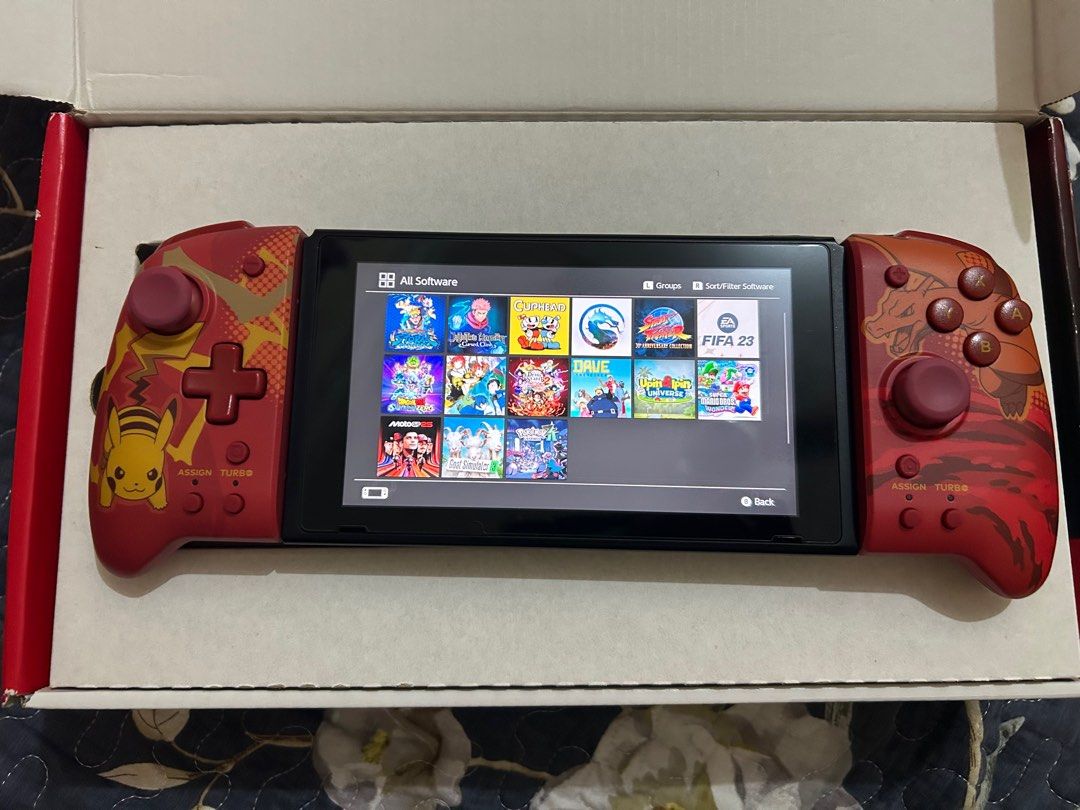 Switch V2 Triple Mode Jailbreak 128GB Full Games+ Hori split pad, Video ...