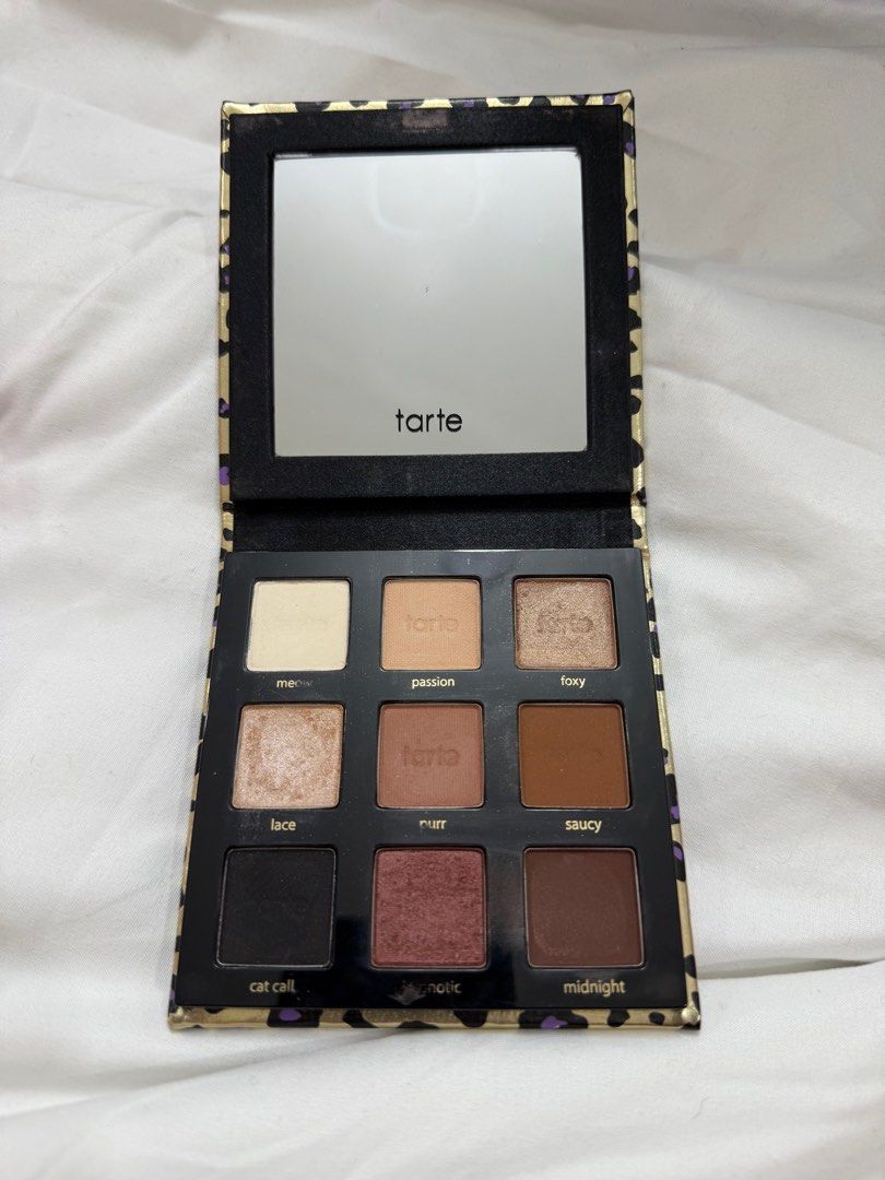 Tarte Maneater Eyeshadow Palette (Category: Makeup) located in Quezon City. Submitted by glitznbits (Listing ID 1411904180, Image 2). Description: 🎀Includes a mirror 🎀9 eyeshadow colors 🎀Matte and shimmer finishes 🎀Perfect for various eye looks.