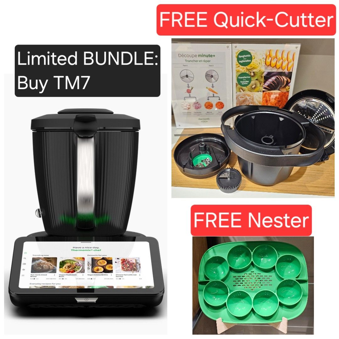 [Thermomix TM7 BUNDLE] FREE TM7 Quick-Cutter + Nester, TV & Home ...