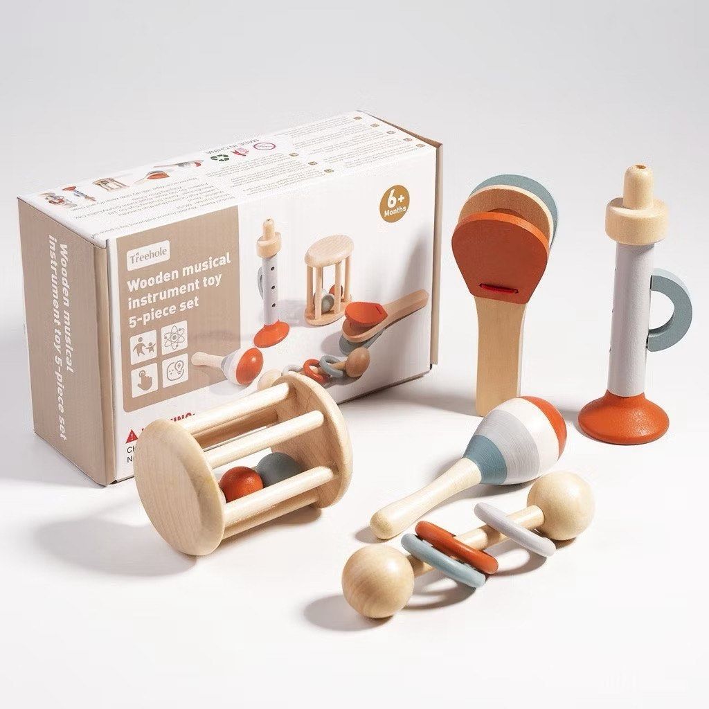 Arbre Musical En Bois Pour Enfants - Jeu éducatif Avec 4 Balles Colorées - Développe La Motricité Et L'éveil Musical - Jouet Arc-en-ciel