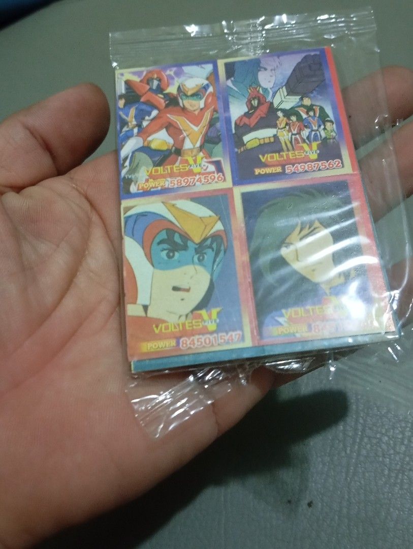 Voltes V Teks Cards (Category: Raw Singles) located in Silang. Submitted by samflores2k4t7 (Listing ID 1411941278, Image 3). Description: For sale Voltes V teks card SEALED.