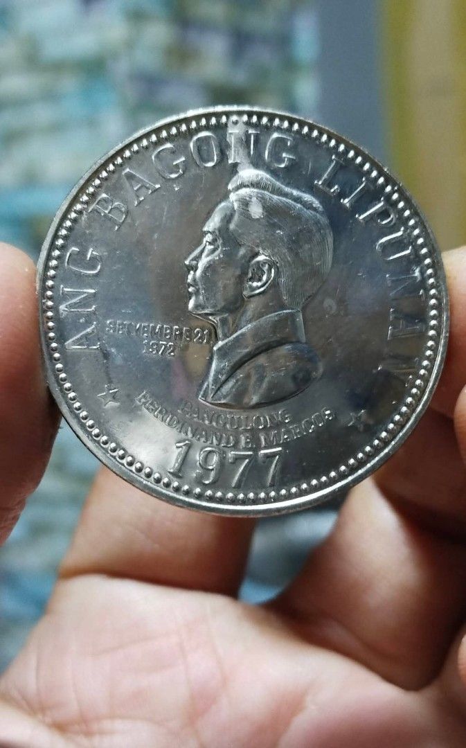 1977 5 pIso Marcos coin (Category: Currency) located in Manila. Submitted by wildcrystal.3b537c (Listing ID 1412131698, Image 1). Description: Scarce and Hard to find.