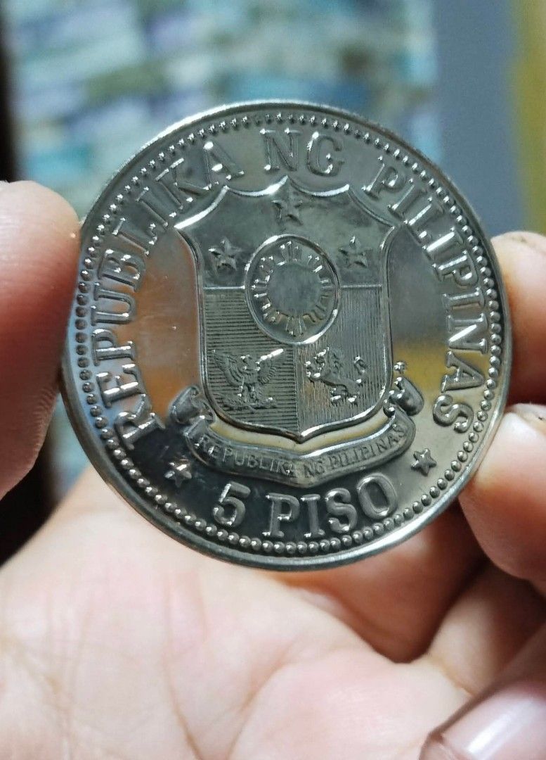 1977 5 pIso Marcos coin (Category: Currency) located in Manila. Submitted by wildcrystal.3b537c (Listing ID 1412131698, Image 2). Description: Scarce and Hard to find.