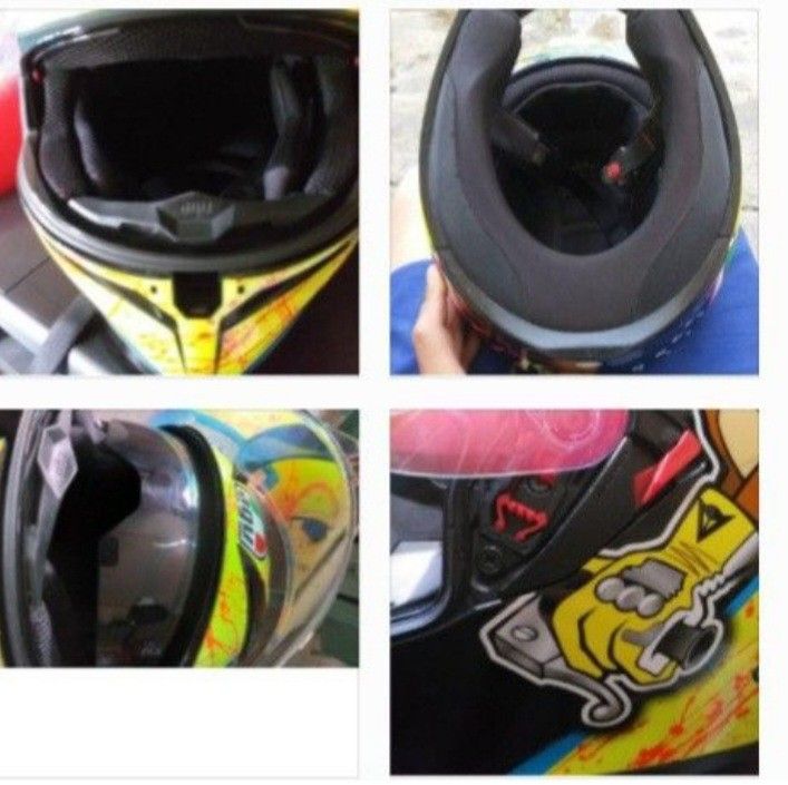 AGV motorcycle helmet (Category: Helmets and other Riding Gears) located in Paranaque City. Submitted by cheesecake0210 (Listing ID 1412136498, Image 3). Description: AGV Helmet with tinted visor,features unique graphics and a speedometer design..