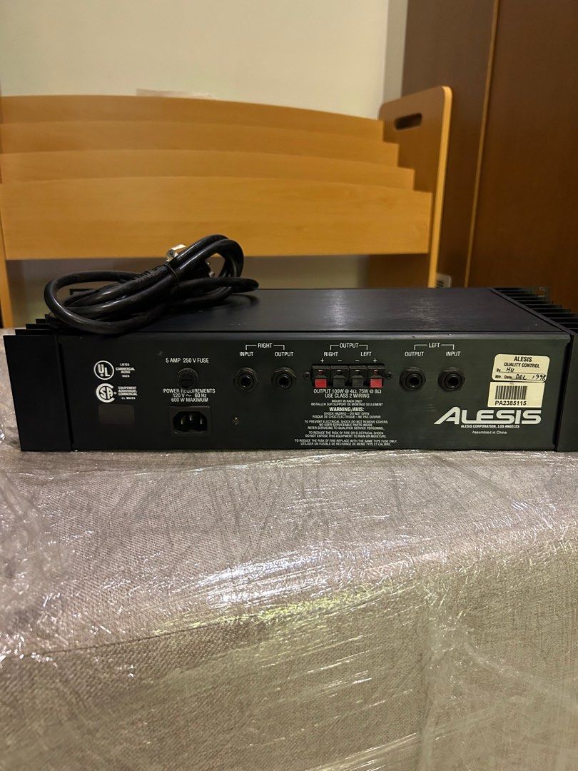 Alesis RA-100 Power Amplifier (Category: Soundbars, Speakers & Amplifiers) located in Manila. Submitted by vinyl_audio_mnl (Listing ID 1412071911, Image 2). Description: Alesis RA-100 100W/4-Ohm 75W/8-Ohm Refernce Amplifier PA Amp Rack Mounted.
