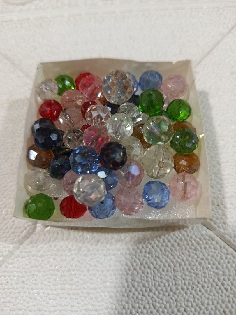 Bundle Assorted Beads for DIY Crafts (Category: Craft Supplies & Tools) located in Quezon City. Submitted by truephoenix.16cee3 (Listing ID 1412111971, Image 3). Description: - Assorted colorful beads for crafting. - Includes round beads in various colors. - Features crystal beads. - Contains flower-shaped beads. - Great for jewelry making and embellishments. - Ideal for DIY enthusiasts and crafters. -each sold separately or bundle. TAKE IT ALL f
