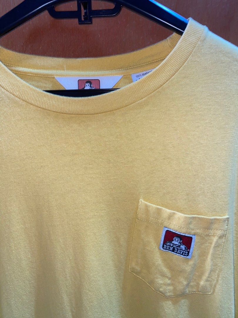 Ben Davis Pocket Tee (Category: Tshirts & Polo Shirts ) located in Pasig City. Submitted by dzeims (Listing ID 1412047870, Image 2). Description: - Excellent Condition - Color Rate: 9/10 - Size: XL on tag - Dimes: W23 x L28 - Color: Light Yellow (may vary due to lighting) - Complete Tags - No issues 🏷️ 800 + Sf 📍Pasig City.