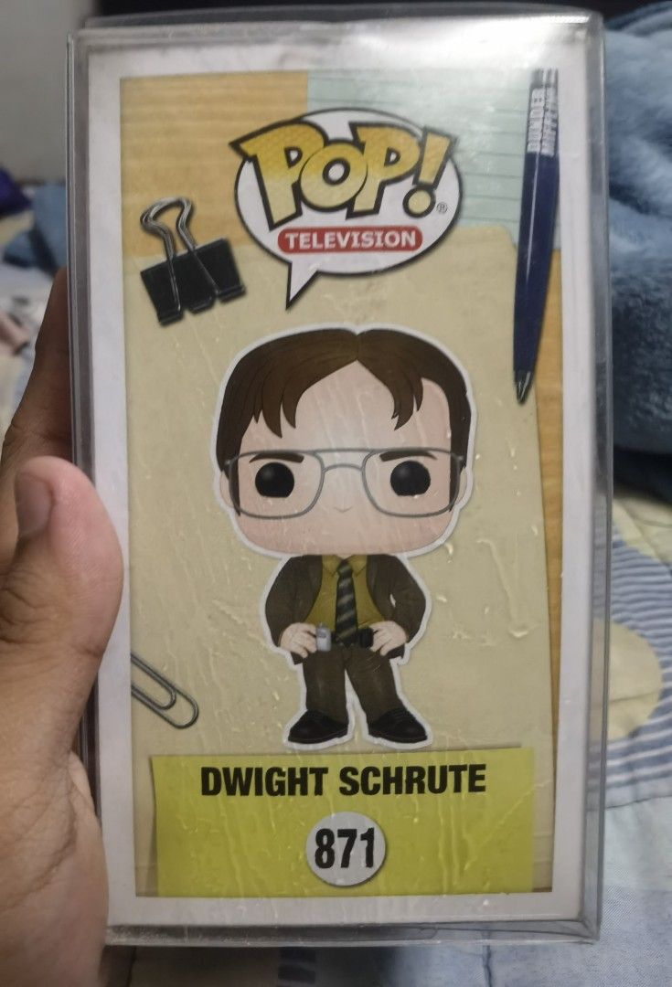 DWIGHT SCHRUTE BLONDE| TARGET FUNKO POP (Category: Designer & Blind Box Toys) located in Taguig. Submitted by fpops (Listing ID 1412111926, Image 3). Description: Authentic Funko Pop in good quality and well-kept condition. No major damages, perfect for collectors or display. ✔ Original ✔ Quality guaranteed 📍Taguig Lalamove only 📦 Shipping available (buyer shoulders shipping fee) 💰 Price: ₱ 1000 Highly Negotiable DM if interested..