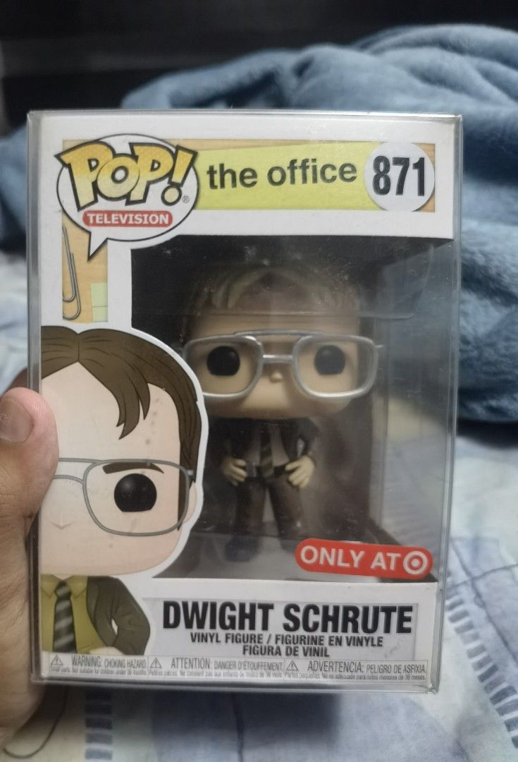 DWIGHT SCHRUTE BLONDE| TARGET FUNKO POP (Category: Designer & Blind Box Toys) located in Taguig. Submitted by fpops (Listing ID 1412111926, Image 1). Description: Authentic Funko Pop in good quality and well-kept condition. No major damages, perfect for collectors or display. ✔ Original ✔ Quality guaranteed 📍Taguig Lalamove only 📦 Shipping available (buyer shoulders shipping fee) 💰 Price: ₱ 1000 Highly Negotiable DM if interested..