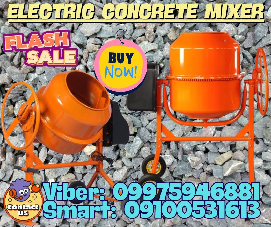 Electric Self Loading Mini Concrete Portable Cement Mixer (Category: Construction Tools & Equipment) located in Caloocan City. Submitted by happyphoenix-43f2 (Listing ID 1412065549, Image 1). Description: 🌏 We Can Deliver Nationwide 👉 AP Cargo, LBC, Lalamove & etc. ✅ 💯 Guaranteed Seller ✅High Quality Products ✅ 💯 Legit Distributor ✅ Complete Documents ✅ Free Shipping and Handling ✅ 1 Year Warranty 🎀 Electric Concrete Mixer Machine PHP: 33,66