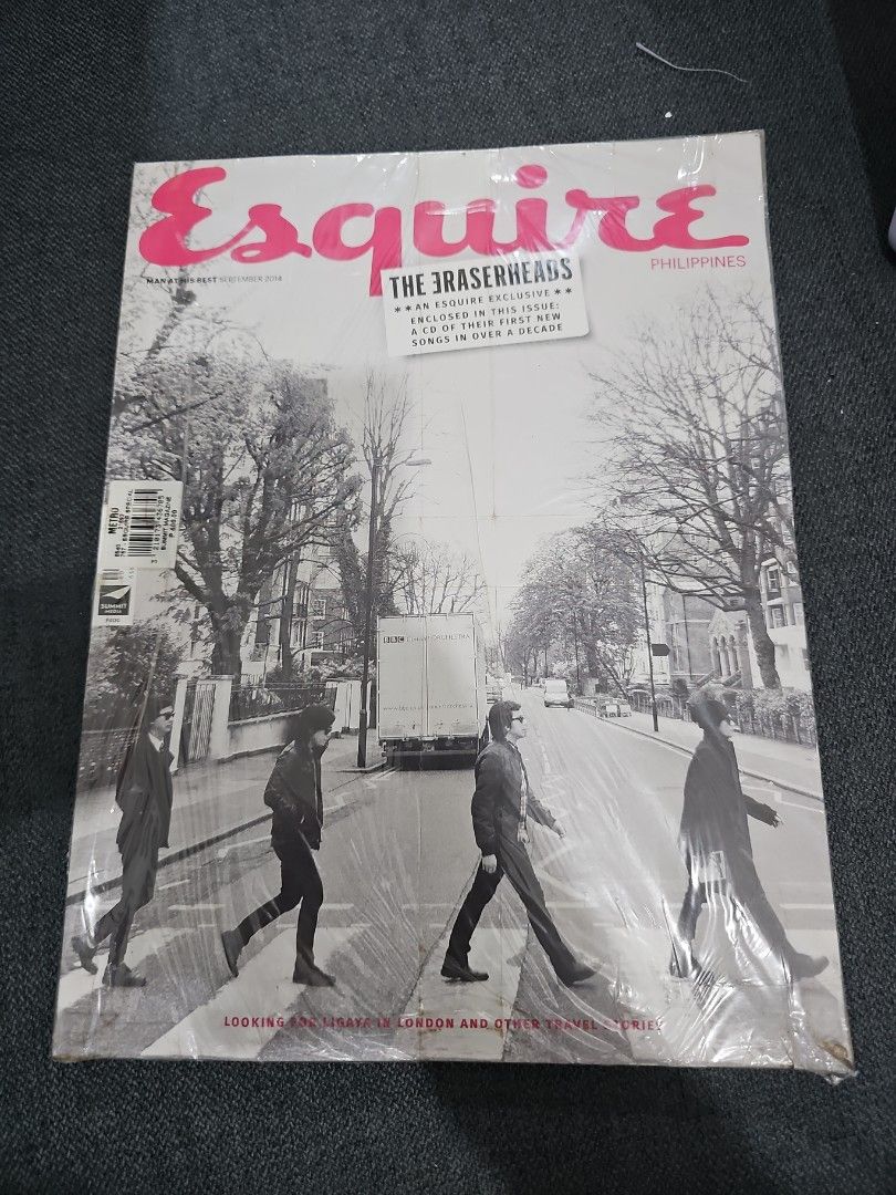 Esquire Magazine The Eraserheads (Category: Magazines) located in Pasig City. Submitted by BonoBonoYeah (Listing ID 1412069456, Image 1). Description: 💜DECLUTTERING💜 Php 2800 shipping c/o buyer via lalamove or grab pickup point - San Joaquin, Pasig City payment via bank transfer or gcash Unopened since purchase - Esquire ERASERHEADS Collector's Item/EXCLUSIVE/ with CD inside .