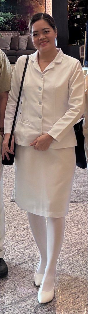FREE Shipping! Oathtaking Nurse Gala set (Category: Sets or Coordinates) located in San Fernando. Submitted by julieloops (Listing ID 1411980785, Image 2). Description: Good as new Worn once M size model waistline: 28-29 inch PM for exact measurement skirt is below the knee .
