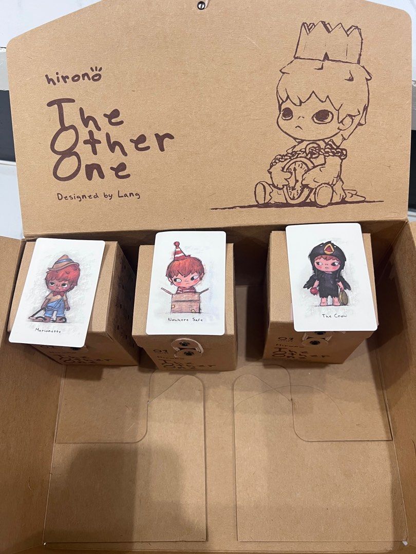 Hirono The Other One series (Category: Designer & Blind Box Toys) located in Rizal. Submitted by decluttering.mess (Listing ID 1412064316, Image 1). Description: • Popmart • hirono • sealed foil • can choose character @ BELOW SRP ‼️ ₱480/box • available characters - marionette 2x - nowhere safe 1x #popmart #hirono #collectibles #toycollector.