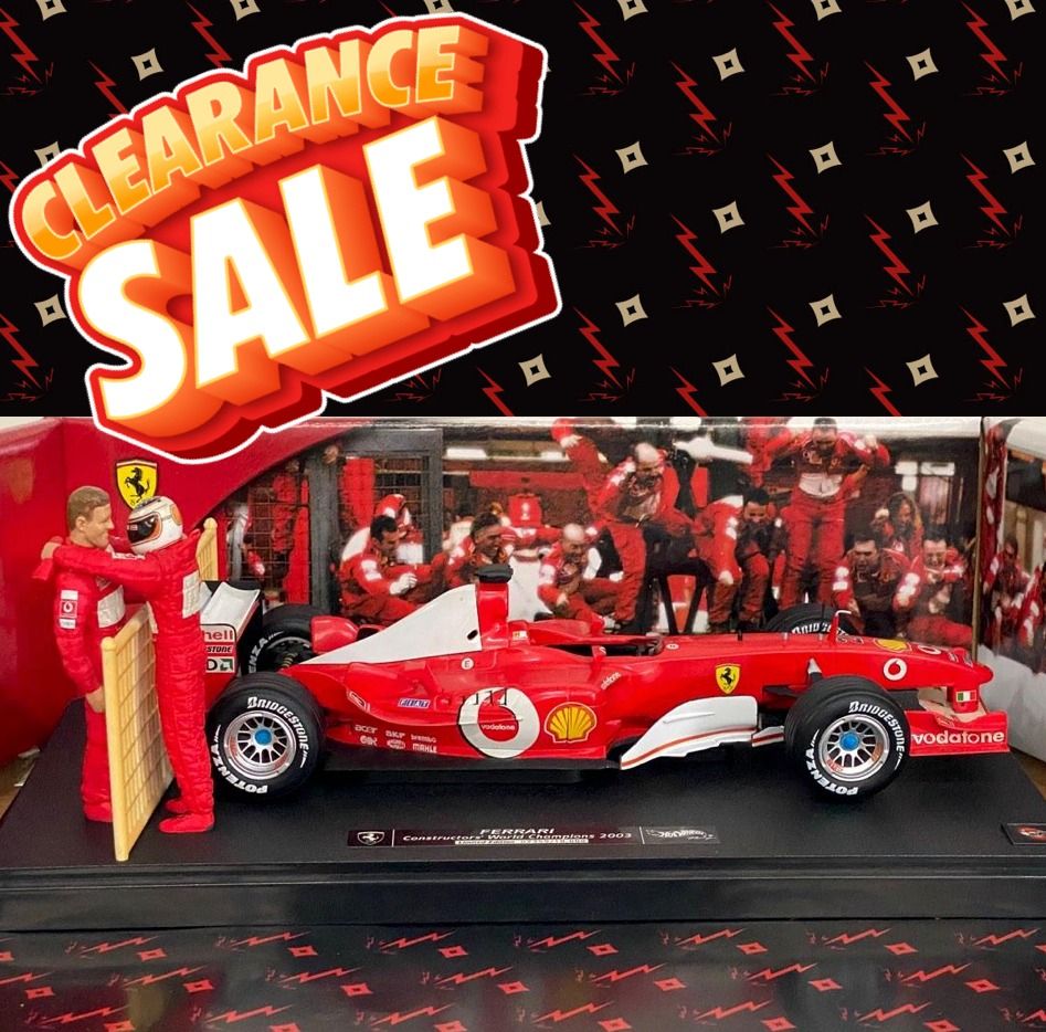 Hot Wheels 1:18 F1 Ferrari Constructor's World Champions 2003