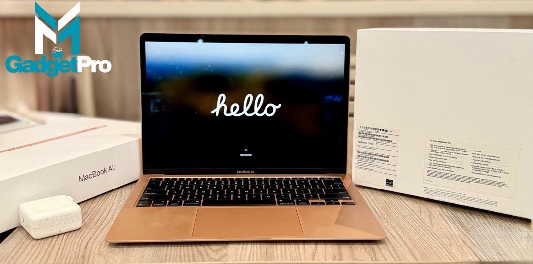 Macbook Air 13’ 2020 512gb (Category: Laptops & Notebooks) located in Valenzuela. Submitted by mmercado123 (Listing ID 1412041155, Image 2). Description: 🔥🔥Budget Meal🔥🔥 🎁swak pang regalo🎁 ■ Macbook Air 2020 13” inch■ • 512gb Core i5 • Gold 🔥 • 826 cycle count • Local variant power mac purchased ⚙️ All original parts — No history of repair, No issue 📦 Complete package ✅ Unlimited check and reset bago bayaran 📍 Location : Valenzuela 🚚COD