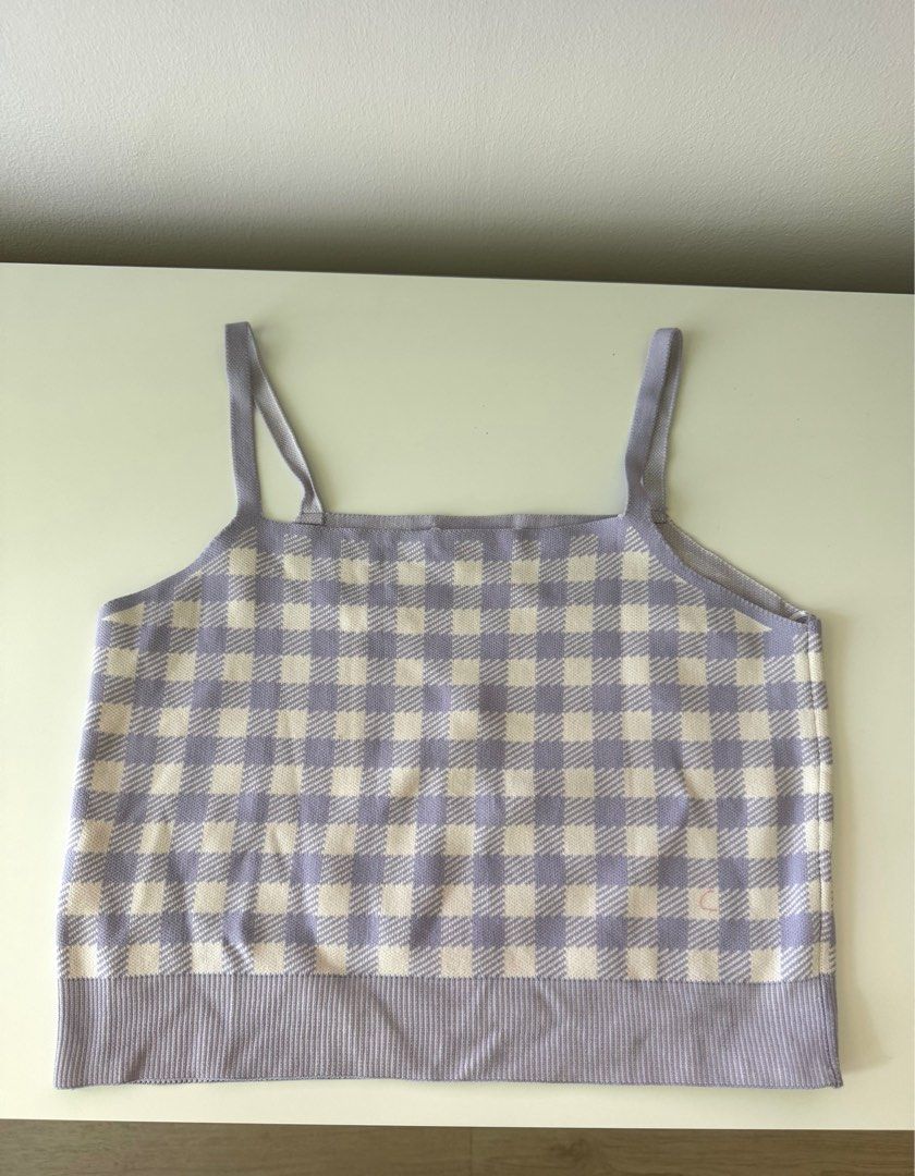 Mango Gingham Purple Top (Category: Sleeveless) located in Muntinlupa City. Submitted by alexstufff (Listing ID 1411991267, Image 3). Description: Used only once and in good condition RFS: Decluttering .
