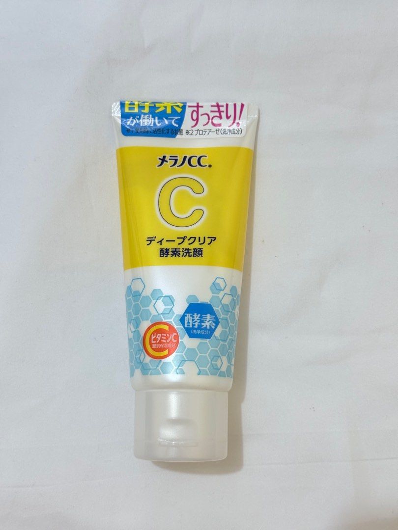 Melano CC Deep Clear Enzyme Face Wash (Category: Face Care) located in Marikina City. Submitted by _Hanako (Listing ID 1411659363, Image 1). Description: - Melano CC Deep Clear Enzyme Face Wash - Contains Vitamin C and enzyme - Deep cleansing action - Japanese product - Yellow and white packaging - Tube format.
