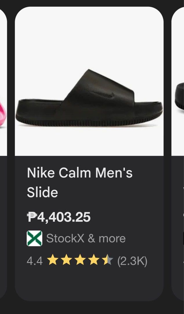 Nike Calm Men's Slide - Sail/Sail (Category: Slippers & Slides) located in Quezon City. Submitted by cobbie03 (Listing ID 1411991836, Image 1). Description: - Nike Calm Slides - Color: SAIL - Available Sizes: 9 and 10 - New with tags - Textured sole for grip - Perfect for casual wear.