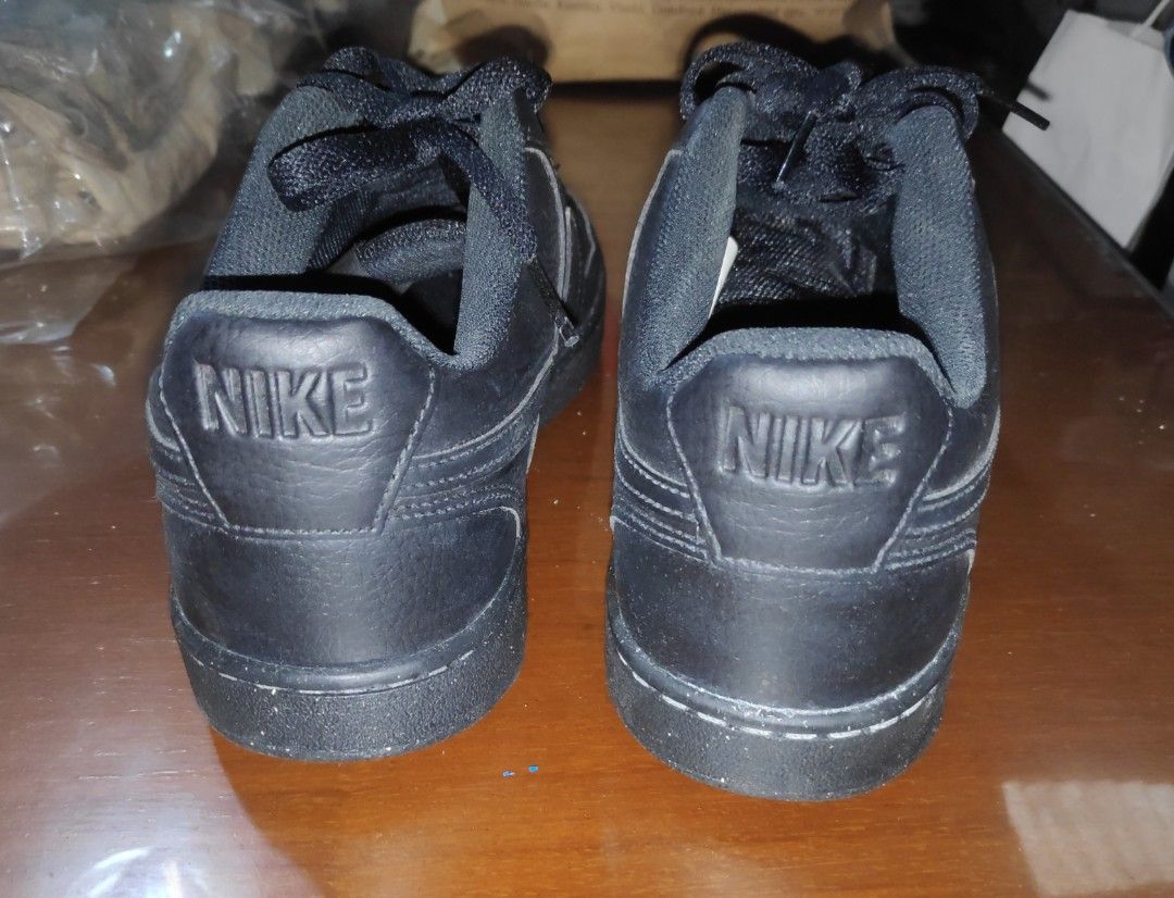 Nike Court Vision Low Black (Category: Sneakers) located in Quezon City. Submitted by j.c.declutter (Listing ID 1411969961, Image 2). Description: - Black Nike Court Vision Low sneakers - Size: UK 7 / EUR 41 / US 8 - Features Nike logo and "NIKE" embossed on heel - Made in Indonesia - Black laces Original Price P2000.