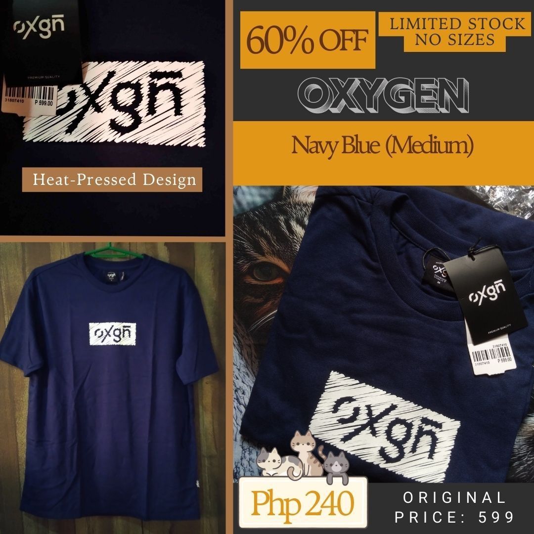 Oxygen Branded Shirts (Discounted) - Free Sizes (Category: Tshirts & Polo Shirts ) located in Binan City. Submitted by items_discount (Listing ID 1412012958, Image 3). Description: Oxygen Branded Shirts (Discounted) - Free Sizes ⚠️ Limited Stock ⚠️ Have wrinkles from being folded 💬 Chat lang po for questions. 🛍️ Check out niyo po my listing for other products. 🆓 Small random freebie/s included. 📌 Key Features: ✔️ Authentic Oxygen Brand Shirts