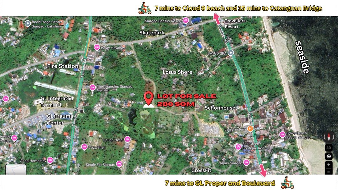 RUSH LOT FOR SALE - SIARGAO (Category: Lot) located in Bulacan. Submitted by katolmotoh12 (Listing ID 1412069756, Image 2). Description: 🌴 RUSH LOT FOR SALE – SIARGAO 🌴 💰 ₱15,000 per sqm (negotiable) 📍 General Luna, Siargao 📐 280 sqm lot with private access road 🚶 3 mins walk to Skatepark 🛵 7 mins ride to Cloud 9 & General Luna Boulevard ✔️ Prime & strategic location ✔️ Near tourism road ✔️ Near medical center & fire station ✔️ Ideal for r