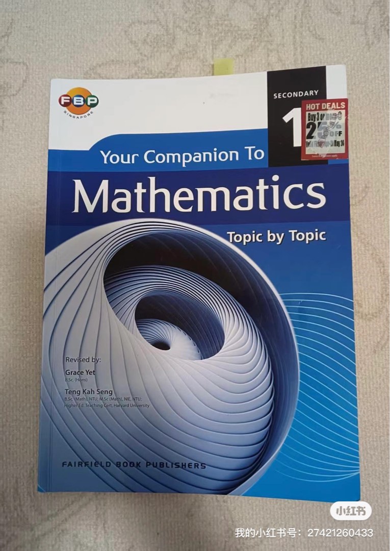Secondary 1 Mathematics Textbook - Fairfield Book Publishers, Hobbies ...