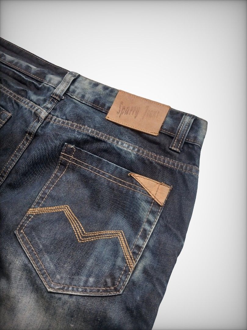 Sparky Jeans - Distressed Denim (Category: Jeans) located in Quezon City. Submitted by speakingof.666 (Listing ID 1411987881, Image 3). Description: Sparry Whisker Jeans 34 x 41 PHP 500 Issues ; None.