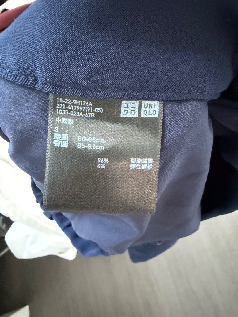 Uniqlo Navy Blue Pants - Size S (Category: Other Bottoms) located in Paranaque City. Submitted by projectminimalist (Listing ID 1411959754, Image 1). Description: No flaws.